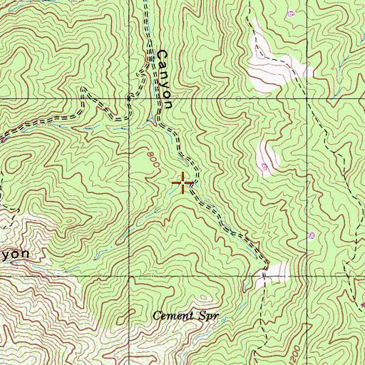 Topographic Map of Hog Canyon, CA