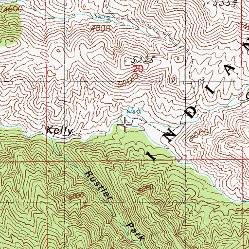 Topographic Map of Kelly Canyon, AZ