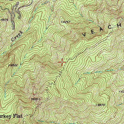 Topographic Map of Lady Bug Trail Three Hundred Twenty Nine, AZ