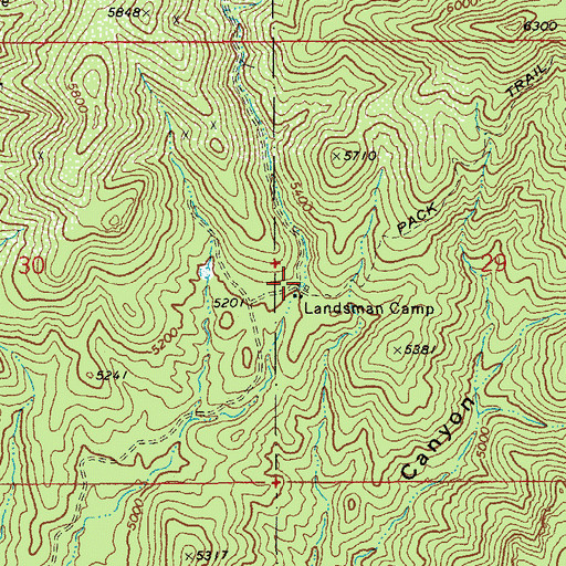 Topographic Map of Landsman Spring, AZ