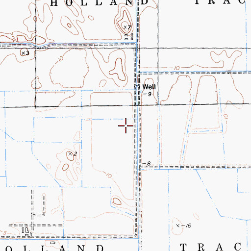 Topographic Map of Holland Tract, CA