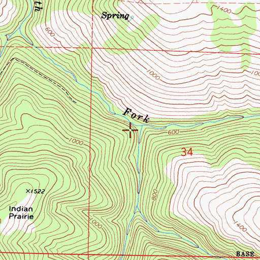Topographic Map of Hollister Creek, CA
