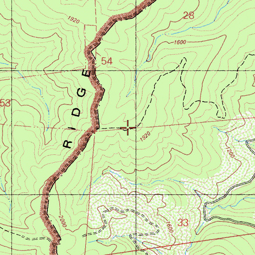 Topographic Map of Holter Ridge, CA