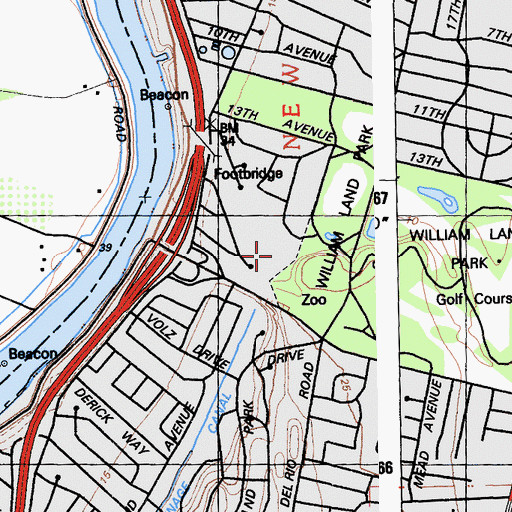 Topographic Map of Holy Spirit Parish School, CA