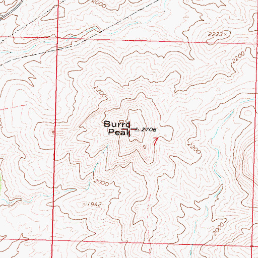 Topographic Map of Burro Peak, AZ