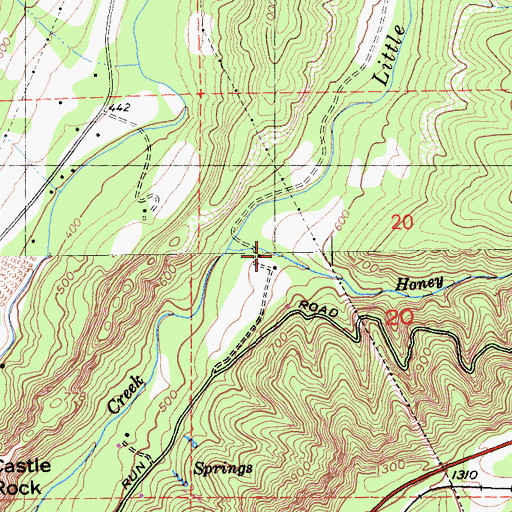 Topographic Map of Honey Run, CA