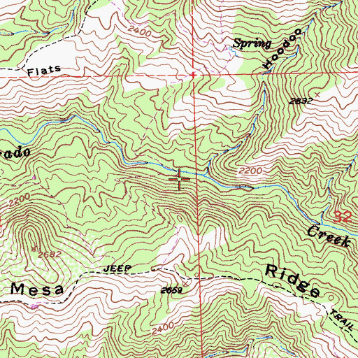 Topographic Map of Hoodoo Gulch, CA