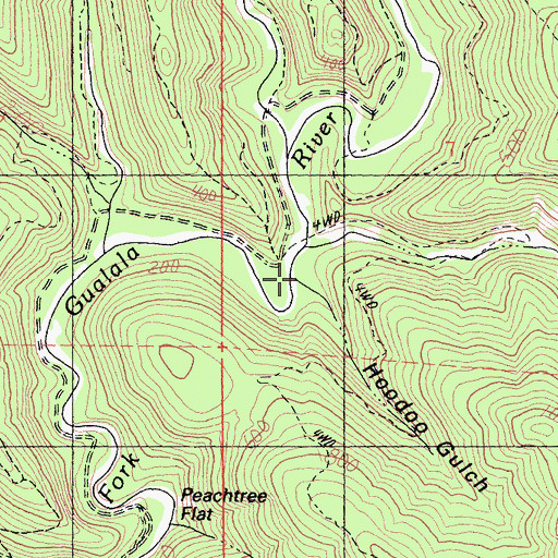 Topographic Map of Hoodoo Gulch, CA