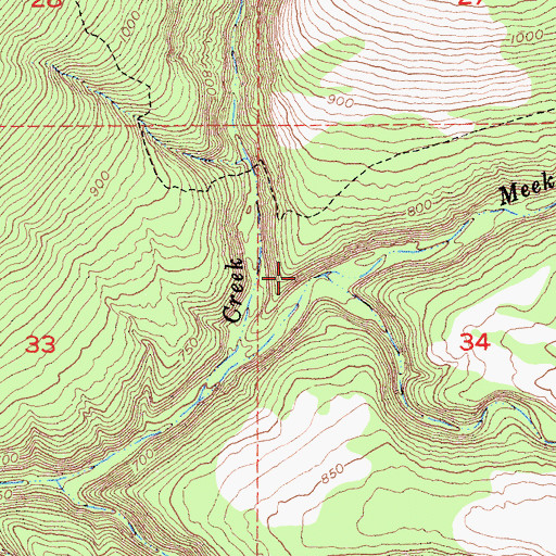 Topographic Map of Hooper Creek, CA