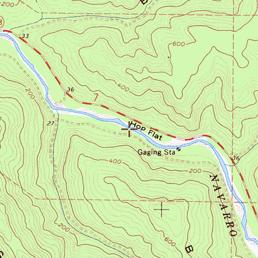 Topographic Map of Hop Flat, CA