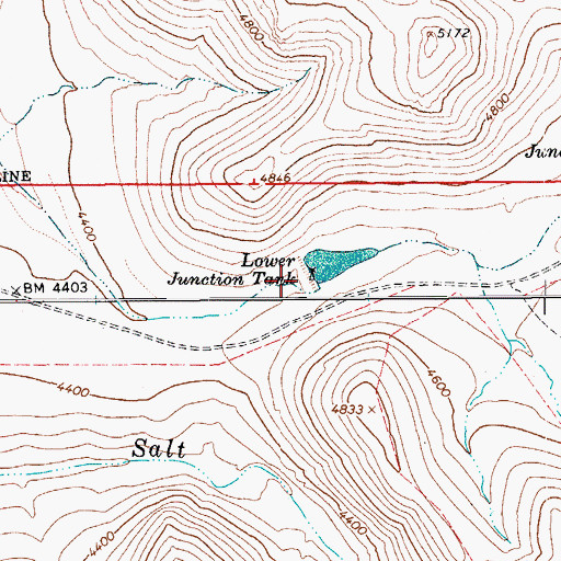 Topographic Map of Lower Junction Dam, AZ