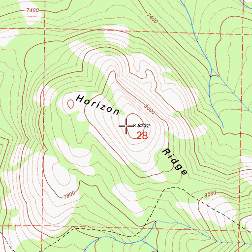 Topographic Map of Horizon Ridge, CA