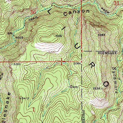 Topographic Map of Lower Sycamore Tank, AZ