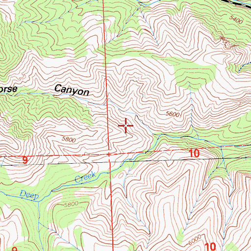 Topographic Map of Horse Canyon, CA