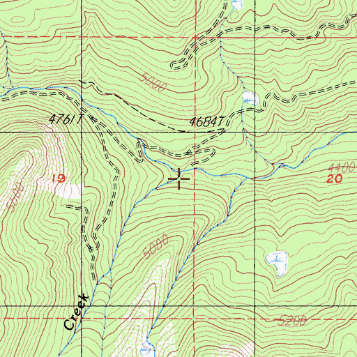 Topographic Map of Horse Creek, CA