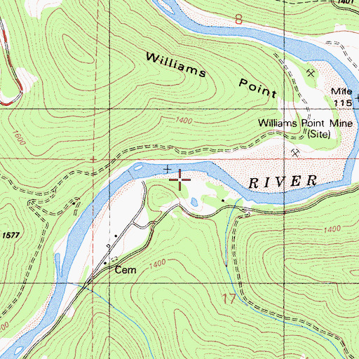 Topographic Map of Horse Creek, CA