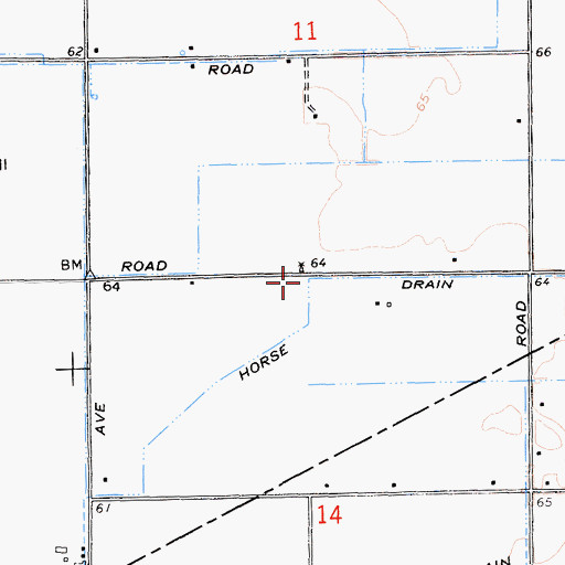 Topographic Map of Horse Drain, CA