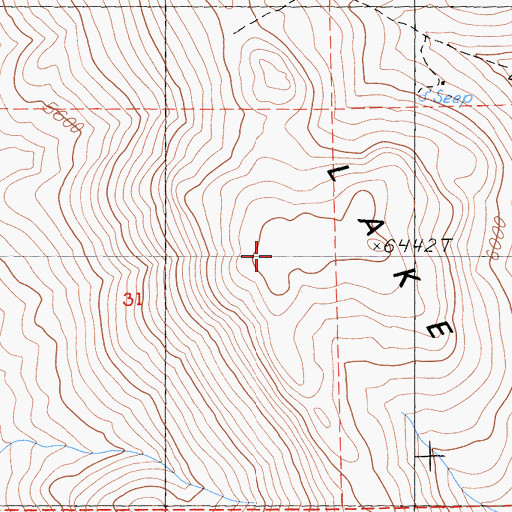Topographic Map of Horse Lake Mountain, CA