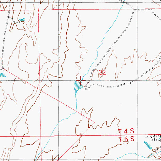 Topographic Map of Mallory Detention Dam, AZ