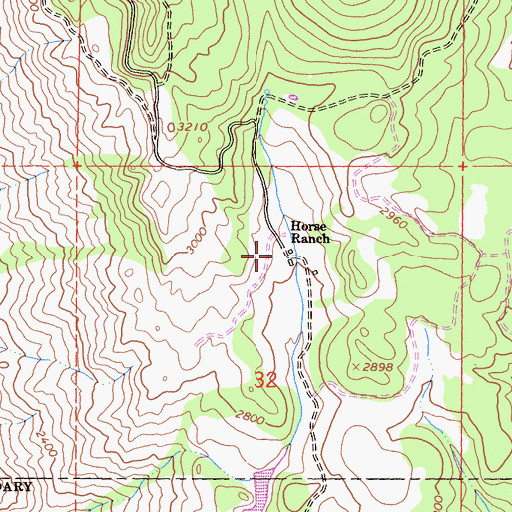 Topographic Map of Horse Ranch, CA