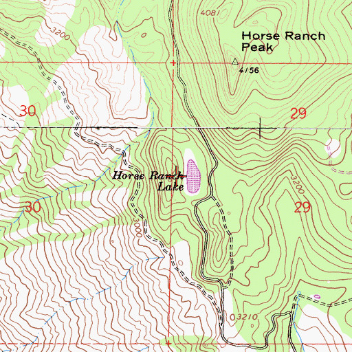 Topographic Map of Horse Ranch Lake, CA