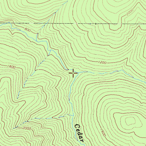 Topographic Map of Horse Range Creek, CA