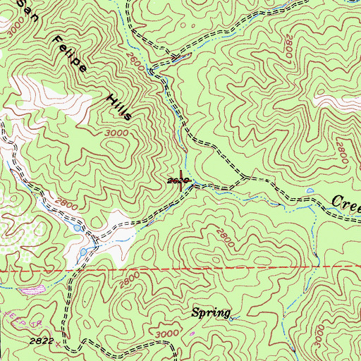 Topographic Map of Horse Valley, CA