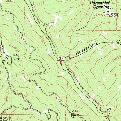 Topographic Map of Horsethief Creek, CA