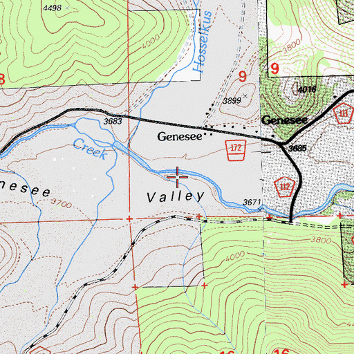 Topographic Map of Hosselkus Creek, CA