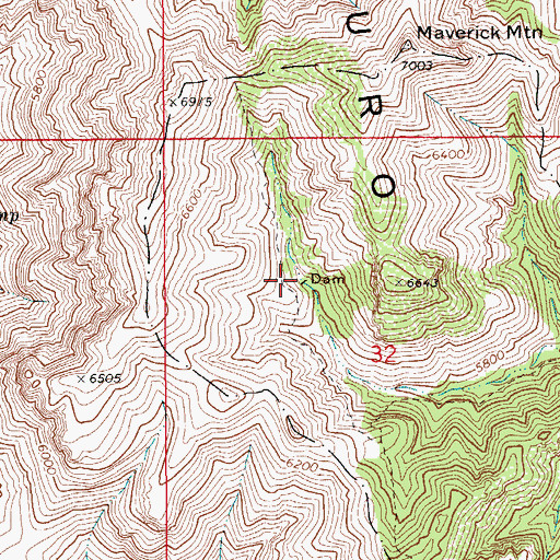 Topographic Map of Maverick Tank, AZ