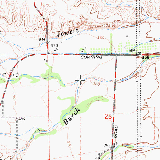 Topographic Map of Houghton Creek, CA
