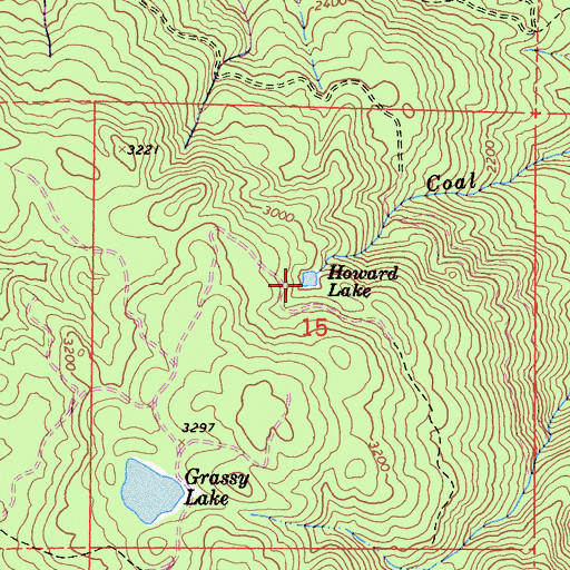 Topographic Map of Howard Lake, CA