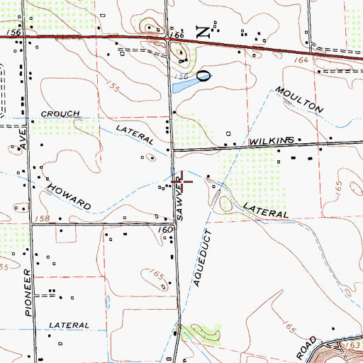 Topographic Map of Howard Lateral, CA