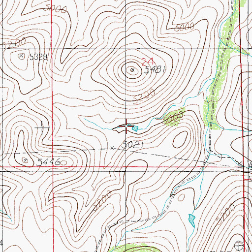 Topographic Map of Middle Tank, AZ