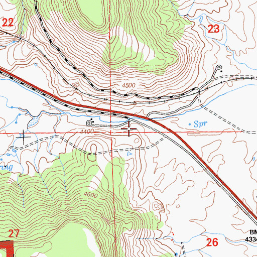Topographic Map of Howards Gulch, CA