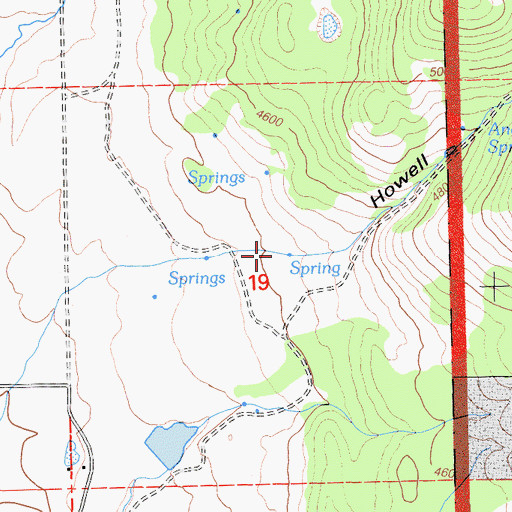 Topographic Map of Howell Canyon, CA