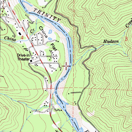 Topographic Map of Hudson Creek, CA