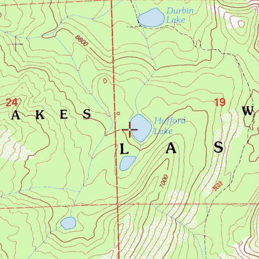 Topographic Map of Hufford Lake, CA