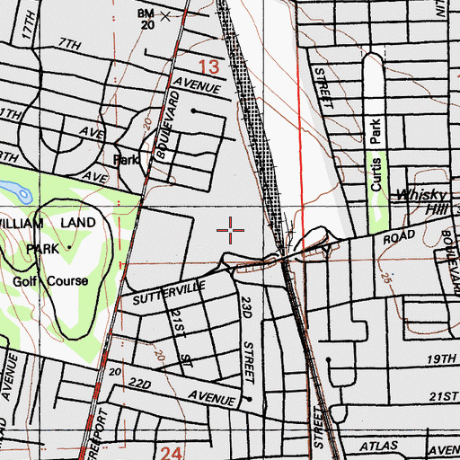 Topographic Map of Hughes Stadium, CA
