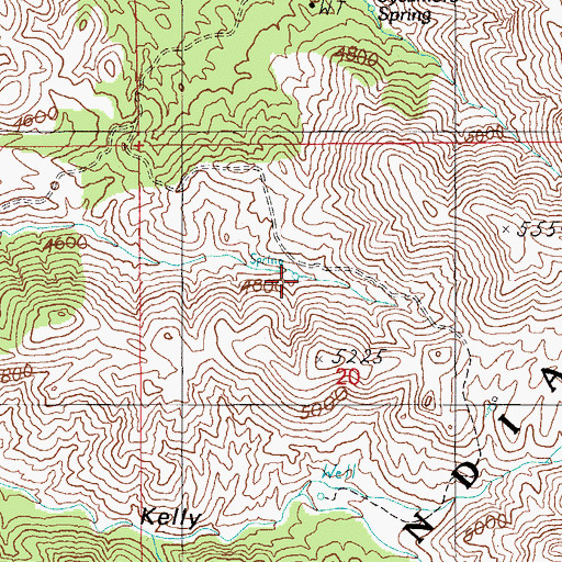 Topographic Map of Mitchell Cabin Spring, AZ