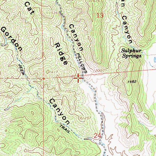 Topographic Map of Hull Canyon, CA