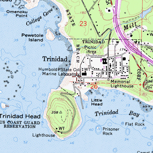 Topographic Map of Humboldt State College Marine Laboratory, CA