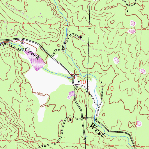 Topographic Map of Humbug Creek, CA
