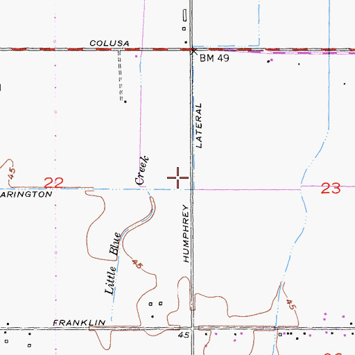 Topographic Map of Humphrey Lateral, CA