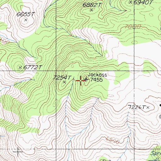 Topographic Map of Hunter Mountain, CA