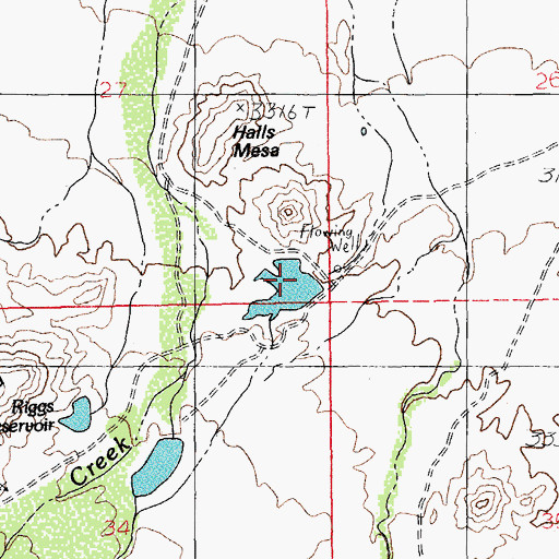 Topographic Map of No Name Reservoir, AZ