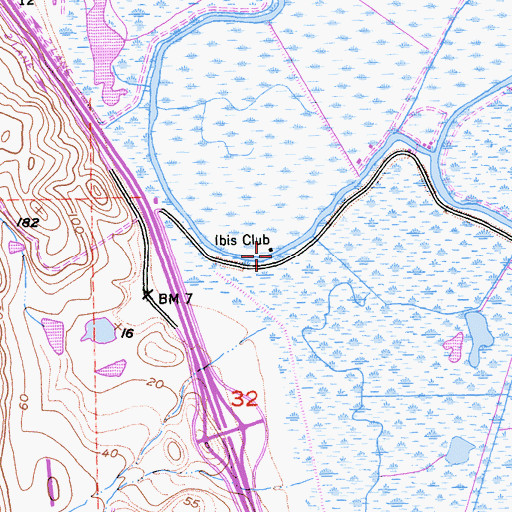 Topographic Map of Ibis Club, CA