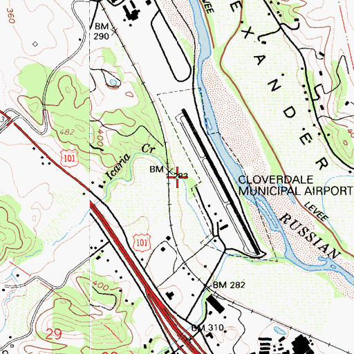Topographic Map of Icaria Creek, CA