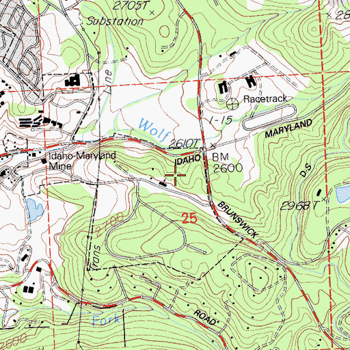 Topographic Map of Idaho-Maryland Ditch, CA