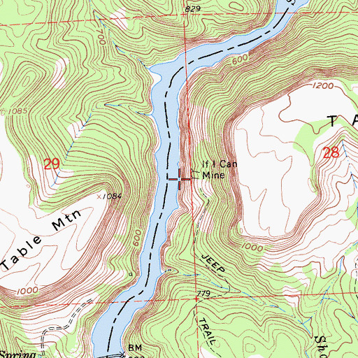 Topographic Map of If I Can Mine, CA